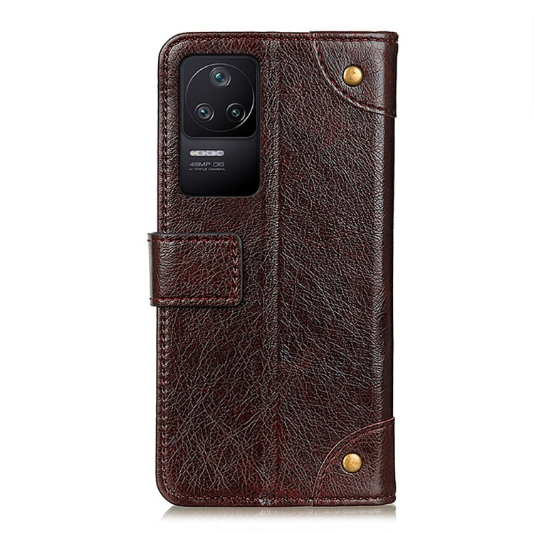 For Xiaomi Redmi K40S/Redmi K40S Pro 5G/Xiaomi Poco F4 5G Copper Buckle Nappa Texture Leather Phone Case