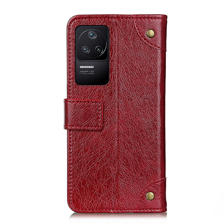 For Xiaomi Redmi K40S/Redmi K40S Pro 5G/Xiaomi Poco F4 5G Copper Buckle Nappa Texture Leather Phone Case