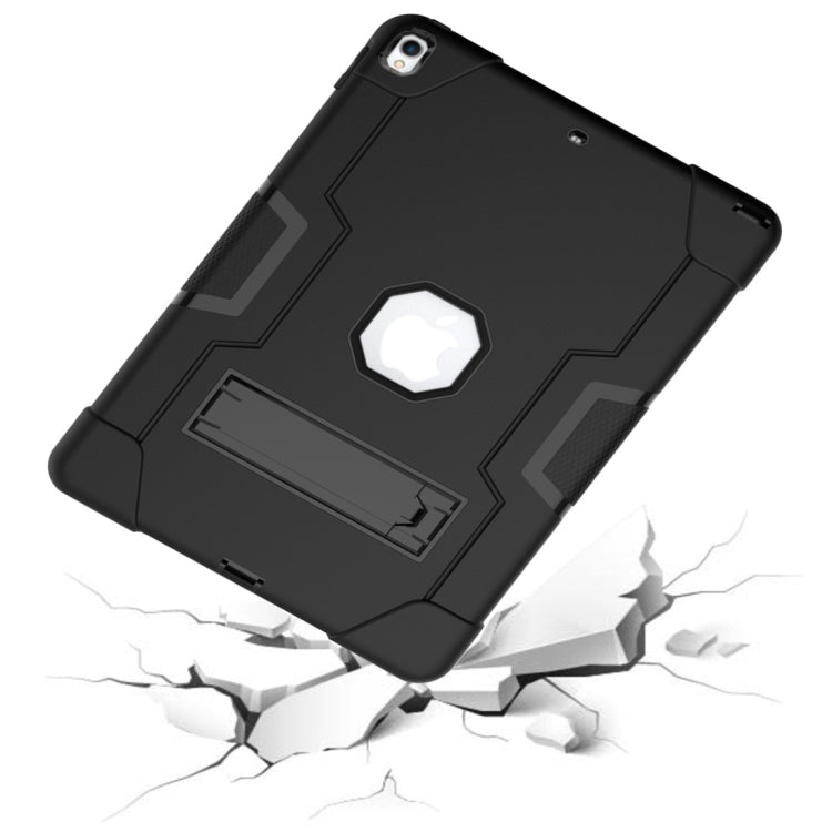 For iPad 10.5 Contrast Color Silicone + PC Combination Case with Holder