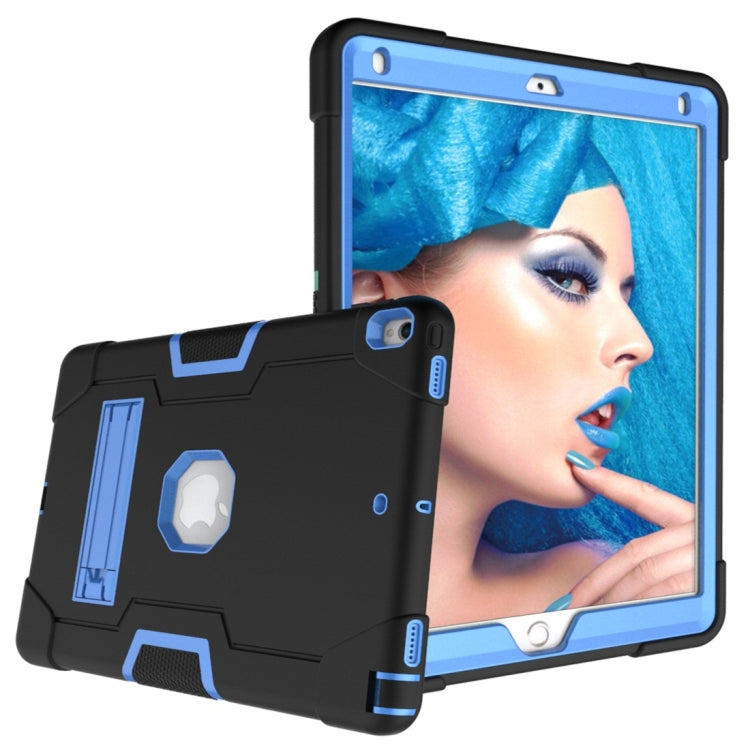 For iPad 10.5 Contrast Color Silicone + PC Combination Case with Holder