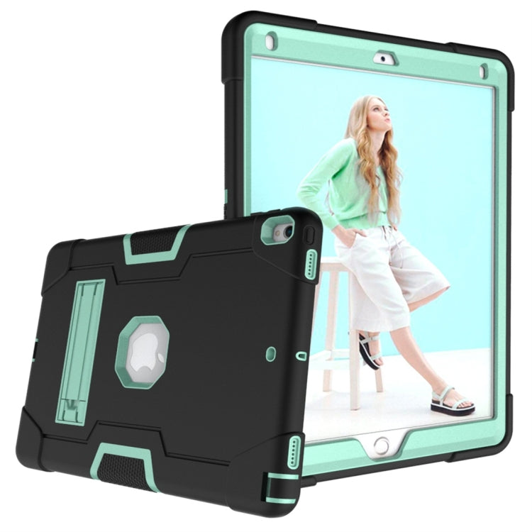 For iPad 10.5 Contrast Color Silicone + PC Combination Case with Holder