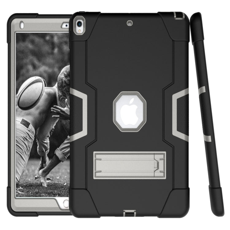 For iPad 10.5 Contrast Color Silicone + PC Combination Case with Holder