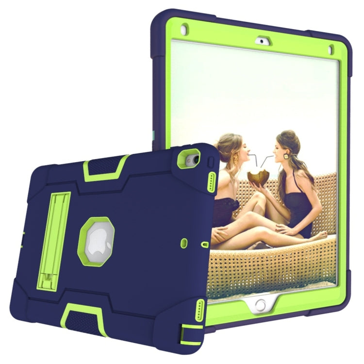 For iPad 10.5 Contrast Color Silicone + PC Combination Case with Holder