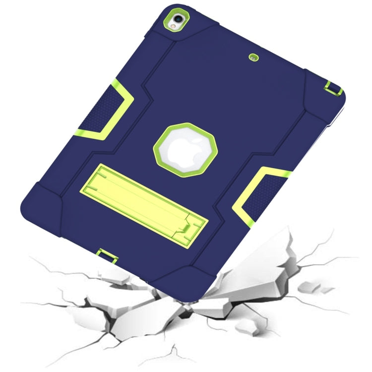 For iPad 10.5 Contrast Color Silicone + PC Combination Case with Holder