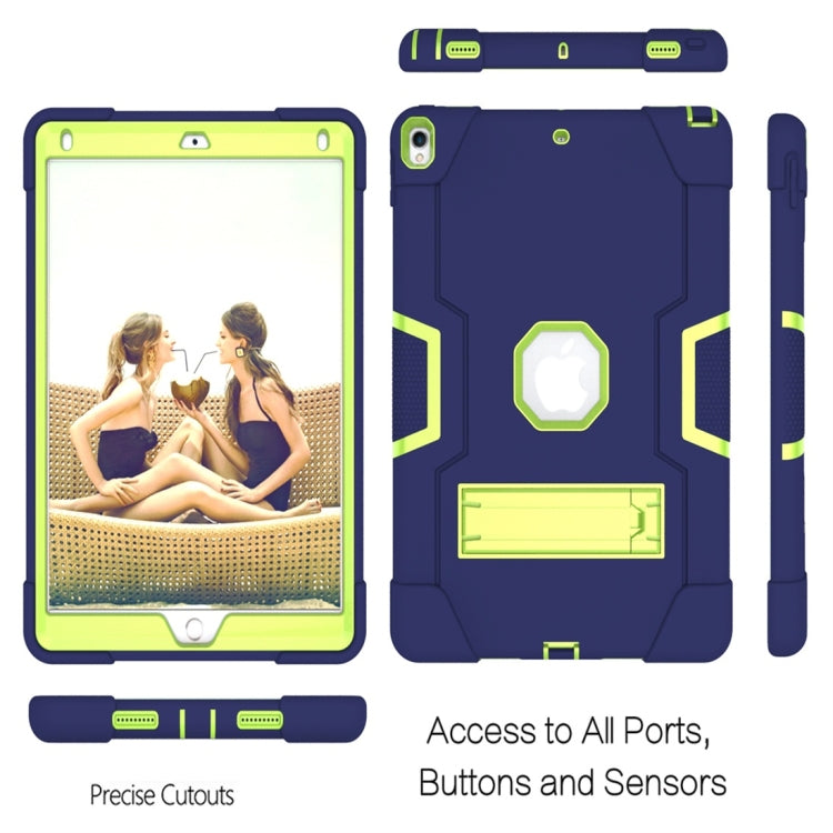 For iPad 10.5 Contrast Color Silicone + PC Combination Case with Holder