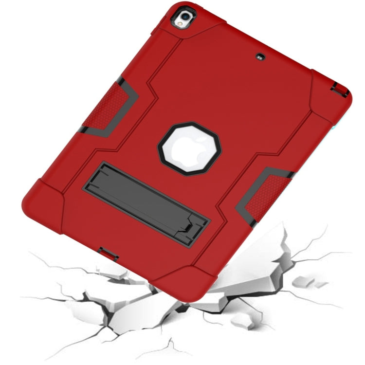 For iPad 10.5 Contrast Color Silicone + PC Combination Case with Holder