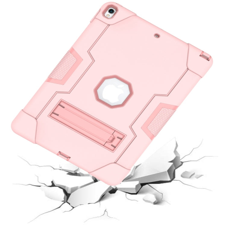 For iPad 10.5 Contrast Color Silicone + PC Combination Case with Holder