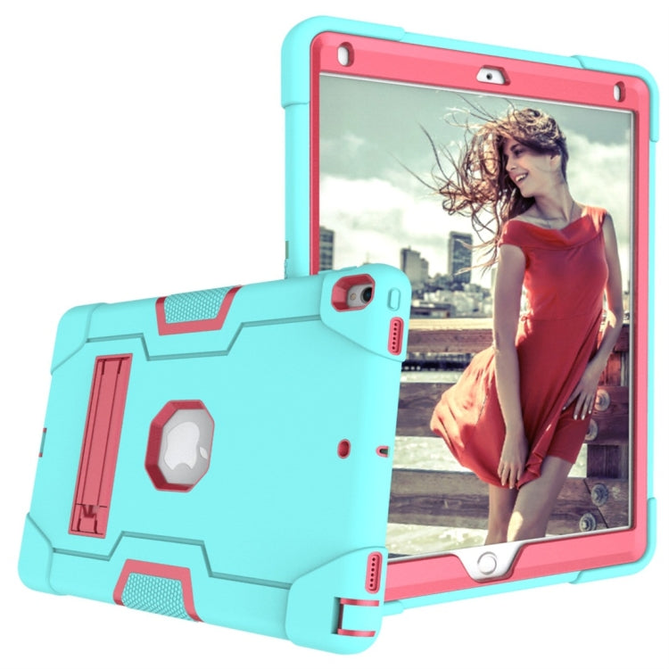 For iPad 10.5 Contrast Color Silicone + PC Combination Case with Holder