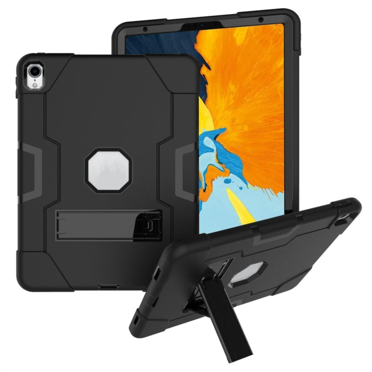 For iPad Pro 11 Contrast Color Silicone + PC Combination Case with Holder