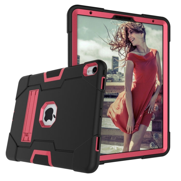 For iPad Pro 11 Contrast Color Silicone + PC Combination Case with Holder