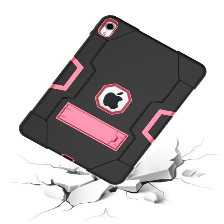 For iPad Pro 11 Contrast Color Silicone + PC Combination Case with Holder