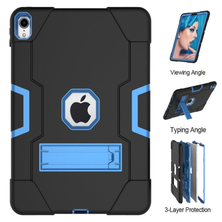 For iPad Pro 11 Contrast Color Silicone + PC Combination Case with Holder