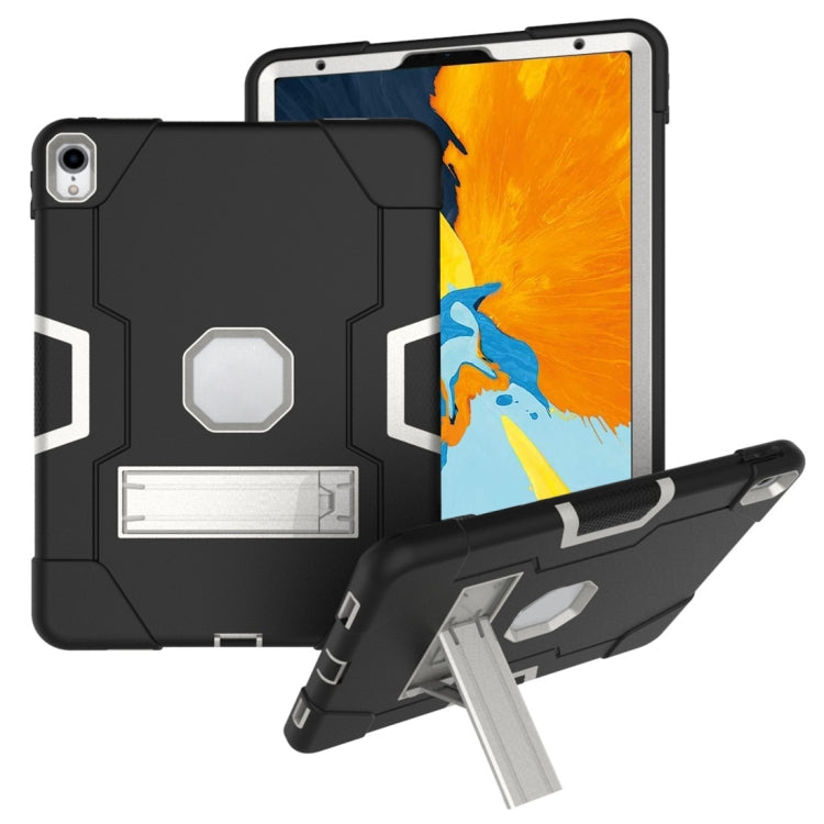 For iPad Pro 11 Contrast Color Silicone + PC Combination Case with Holder