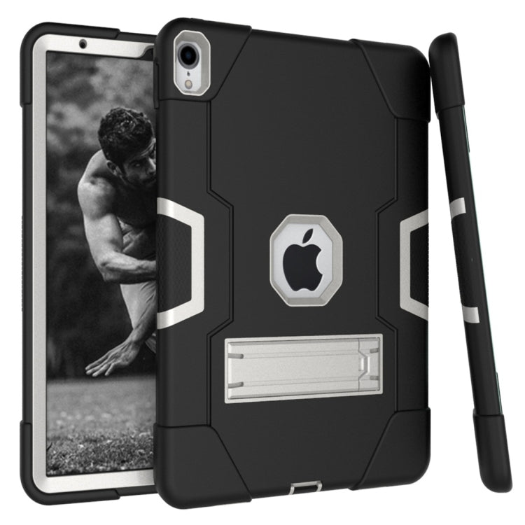 For iPad Pro 11 Contrast Color Silicone + PC Combination Case with Holder