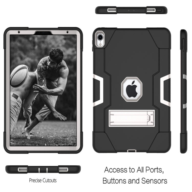 For iPad Pro 11 Contrast Color Silicone + PC Combination Case with Holder