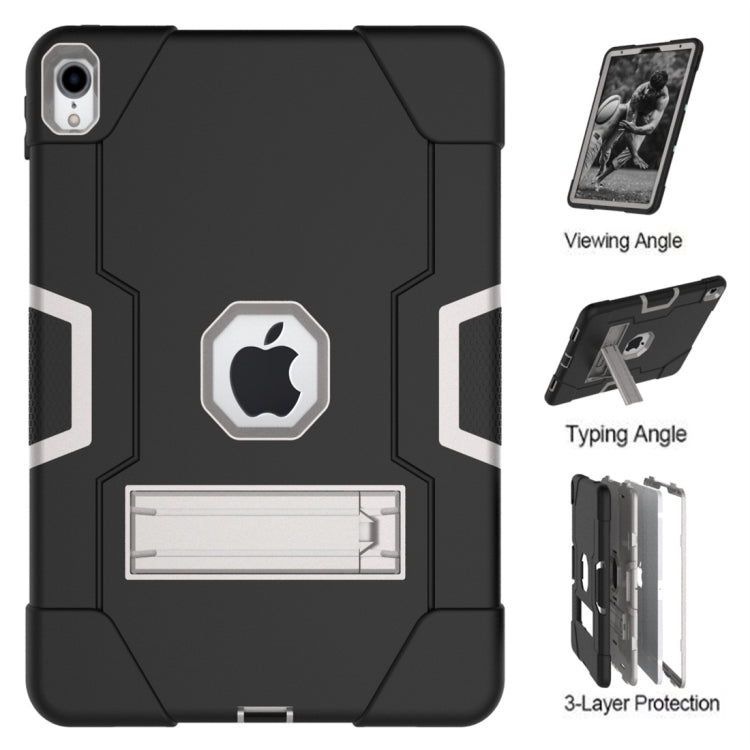 For iPad Pro 11 Contrast Color Silicone + PC Combination Case with Holder