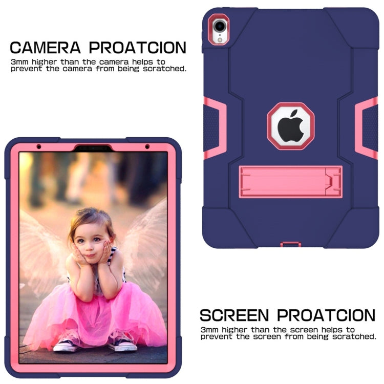 For iPad Pro 11 Contrast Color Silicone + PC Combination Case with Holder