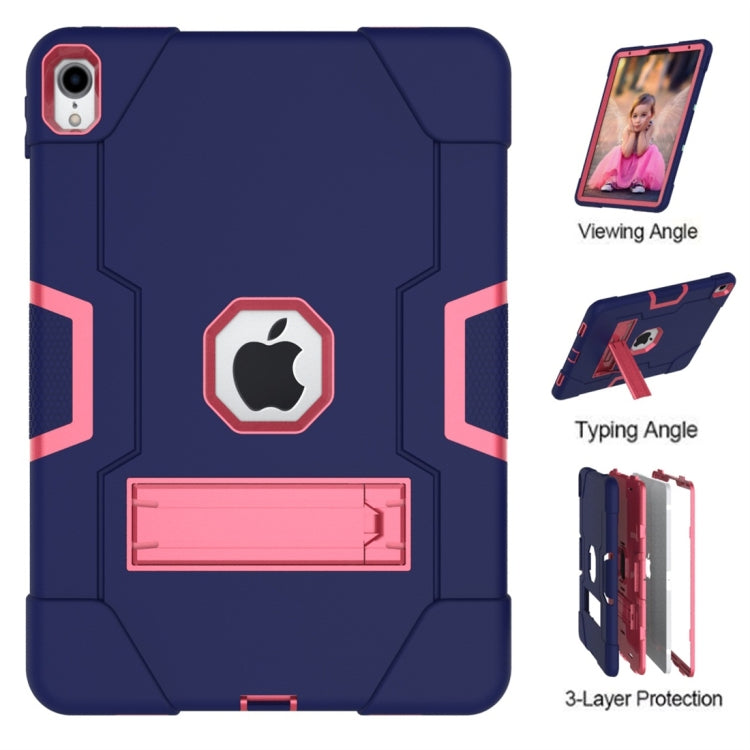 For iPad Pro 11 Contrast Color Silicone + PC Combination Case with Holder