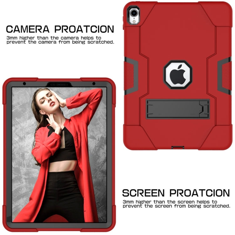 For iPad Pro 11 Contrast Color Silicone + PC Combination Case with Holder