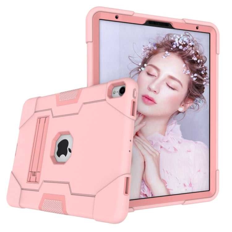 For iPad Pro 11 Contrast Color Silicone + PC Combination Case with Holder