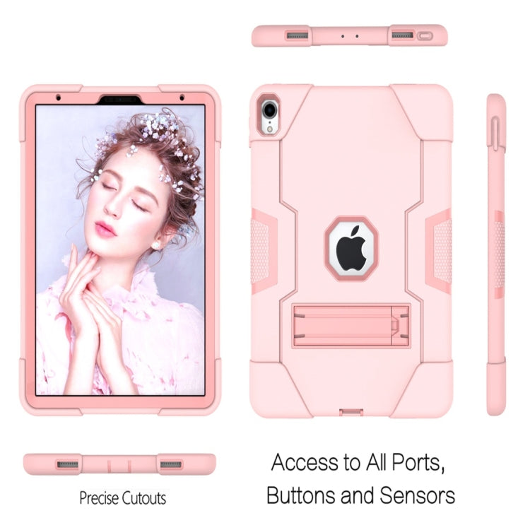 For iPad Pro 11 Contrast Color Silicone + PC Combination Case with Holder