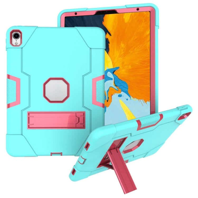 For iPad Pro 11 Contrast Color Silicone + PC Combination Case with Holder