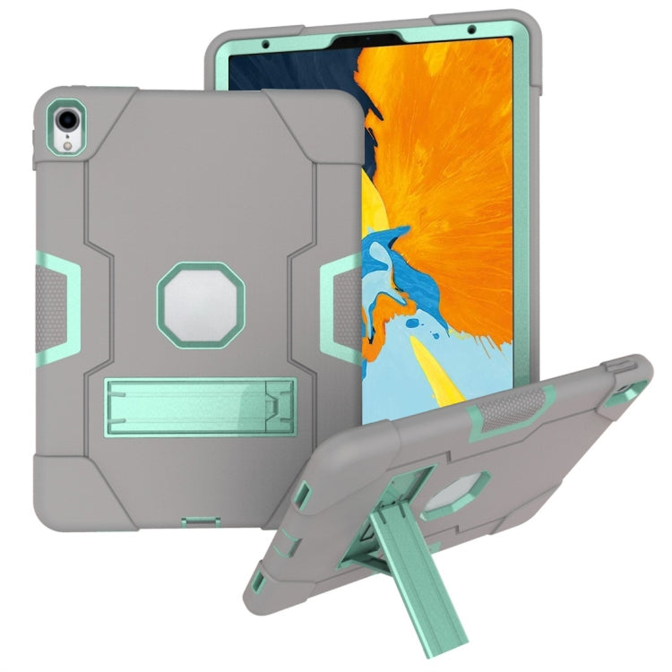 For iPad Pro 11 Contrast Color Silicone + PC Combination Case with Holder