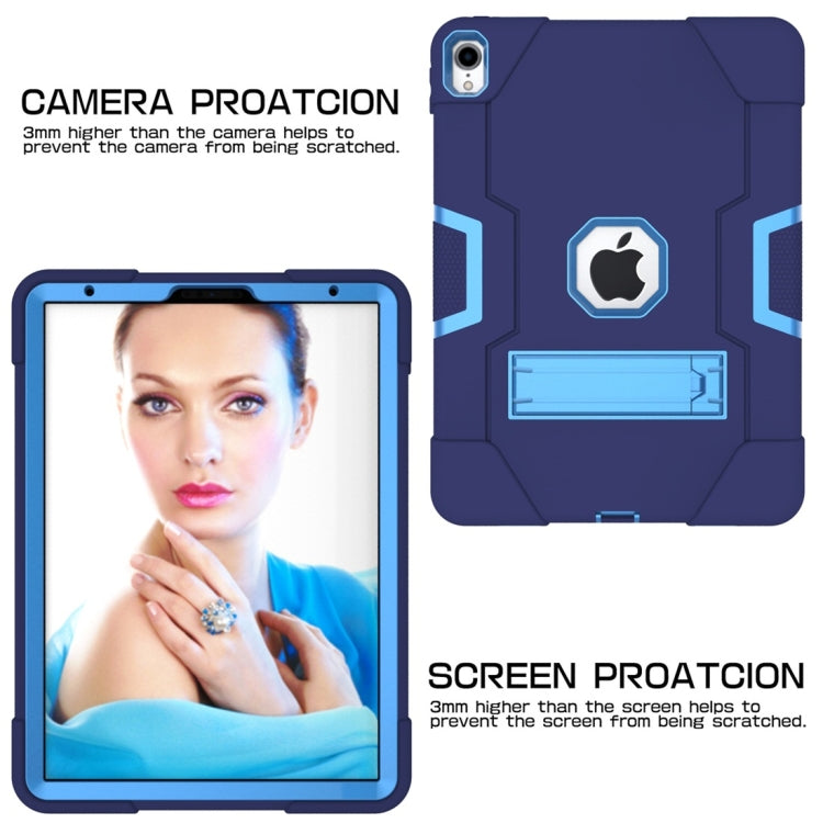 For iPad Pro 11 Contrast Color Silicone + PC Combination Case with Holder