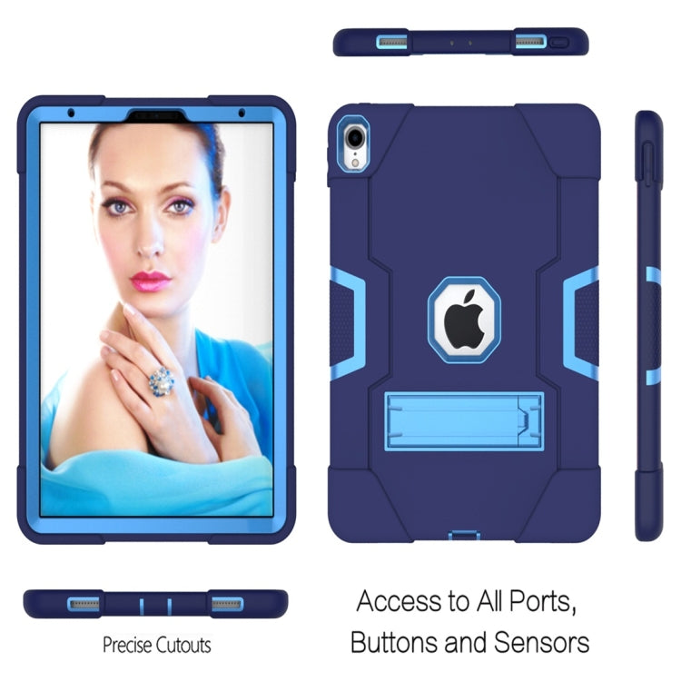 For iPad Pro 11 Contrast Color Silicone + PC Combination Case with Holder