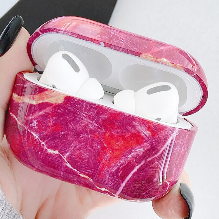 For AirPods Pro Marble Pattern PC Earphone Protective Case