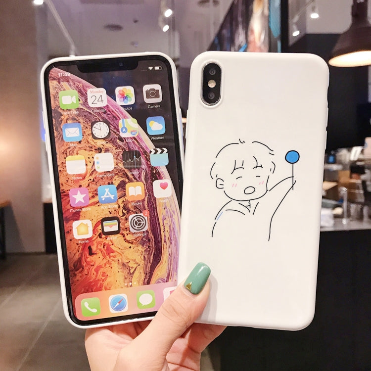 For iPhone XR Bright White Full Coverage Shockproof TPU Case