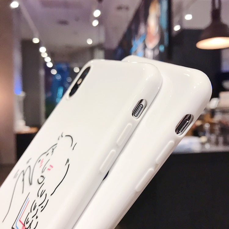 For iPhone XR Bright White Full Coverage Shockproof TPU Case