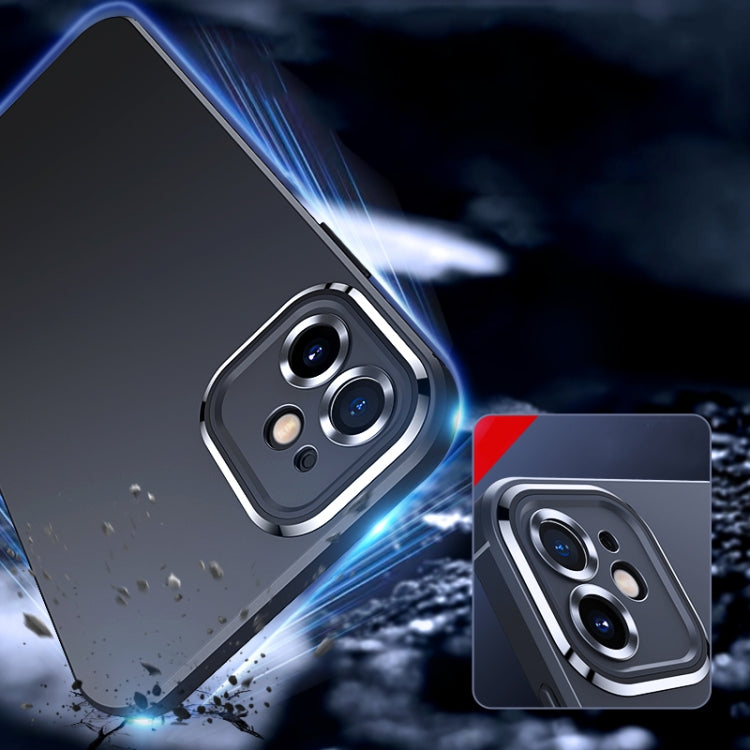 For iPhone 11 Metal Lens Liquid Silicone Phone Case