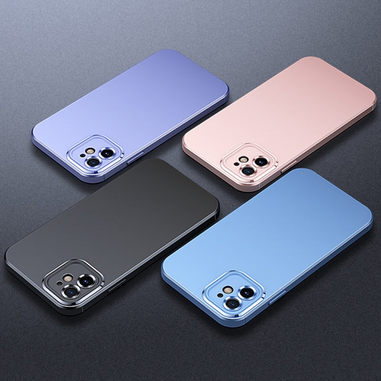 For iPhone 11 Metal Lens Liquid Silicone Phone Case