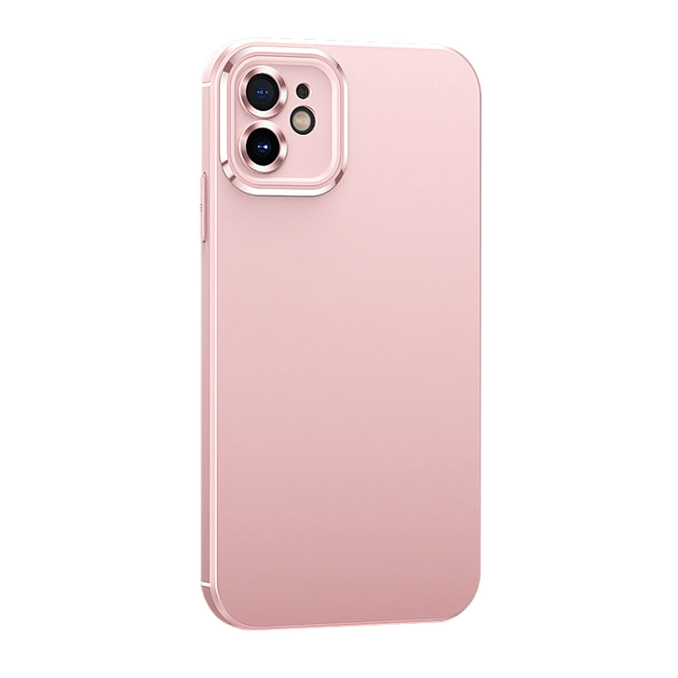 For iPhone 11 Metal Lens Liquid Silicone Phone Case