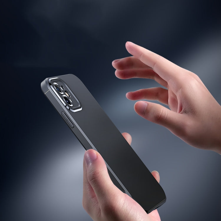 For iPhone 11 Metal Lens Liquid Silicone Phone Case