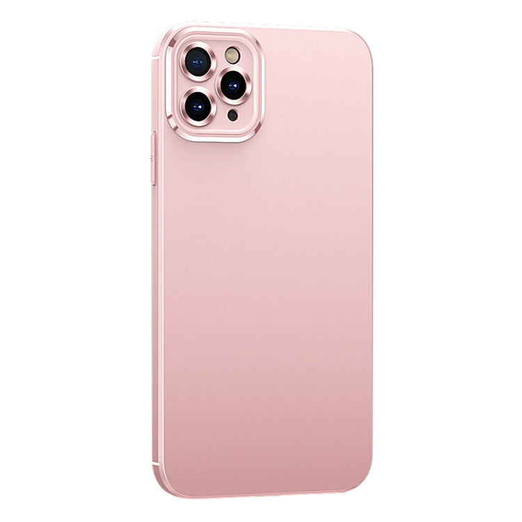 For iPhone 11 Pro Max Metal Lens Liquid Silicone Phone Case