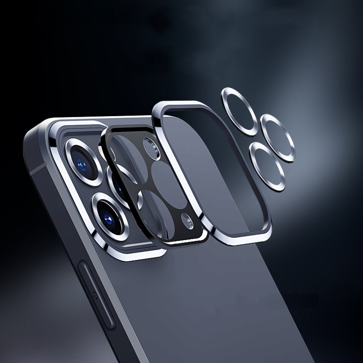 For iPhone 11 Pro Max Metal Lens Liquid Silicone Phone Case