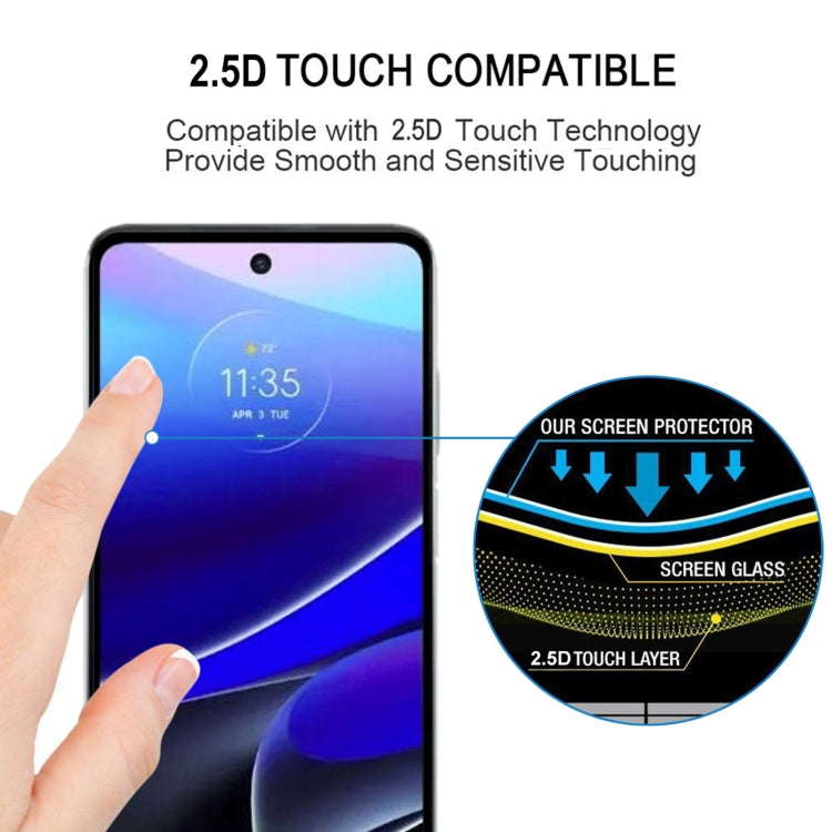 25 PCS Full Glue Cover Screen Protector Tempered Glass Film For Motorola Moto G Stylus 5G 2022