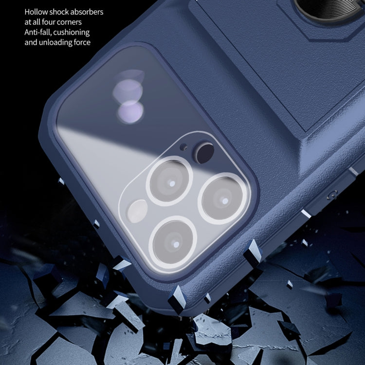 For iPhone 13 Pro Card Ring Holder PC + TPU Phone Case