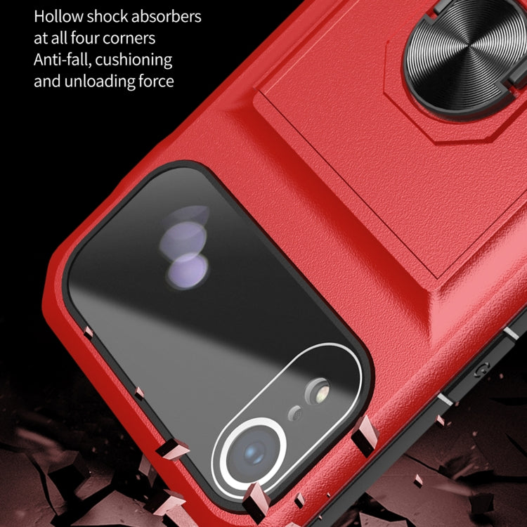 For iPhone XR Card Ring Holder PC + TPU Phone Case