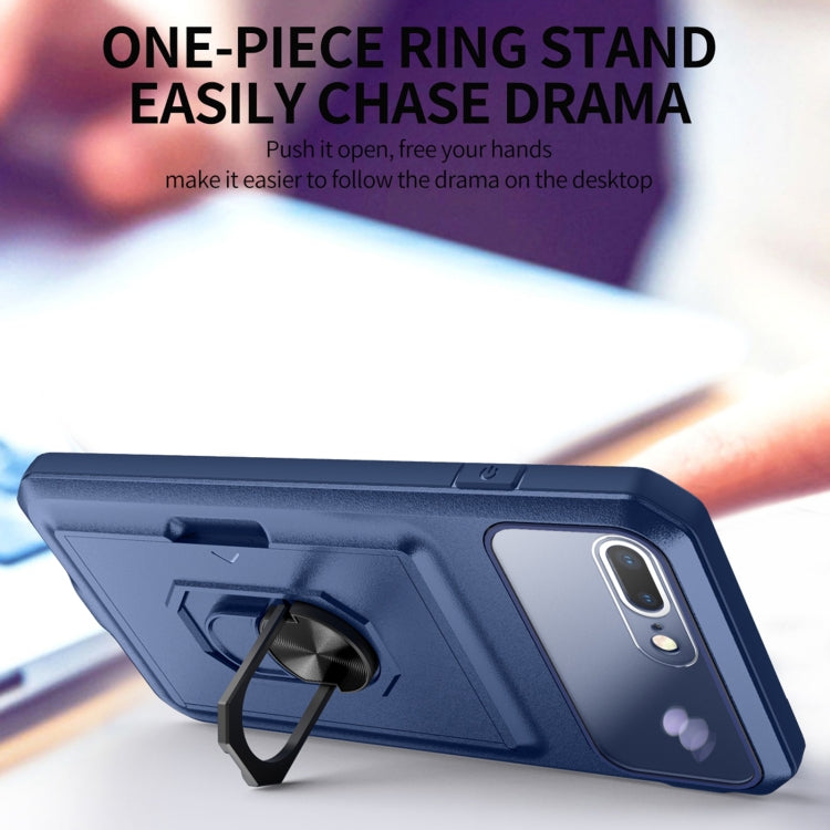 Card Ring Holder PC + TPU Phone Case For iPhone 8 Plus / 7 Plus