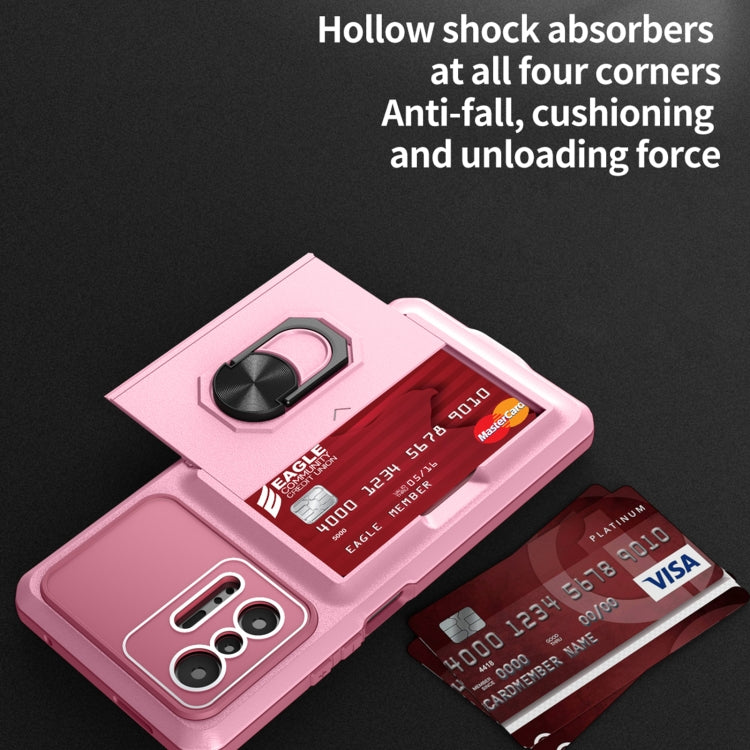 For Xiaomi Mi 11T / 11T Pro Card Ring Holder PC + TPU Phone Case