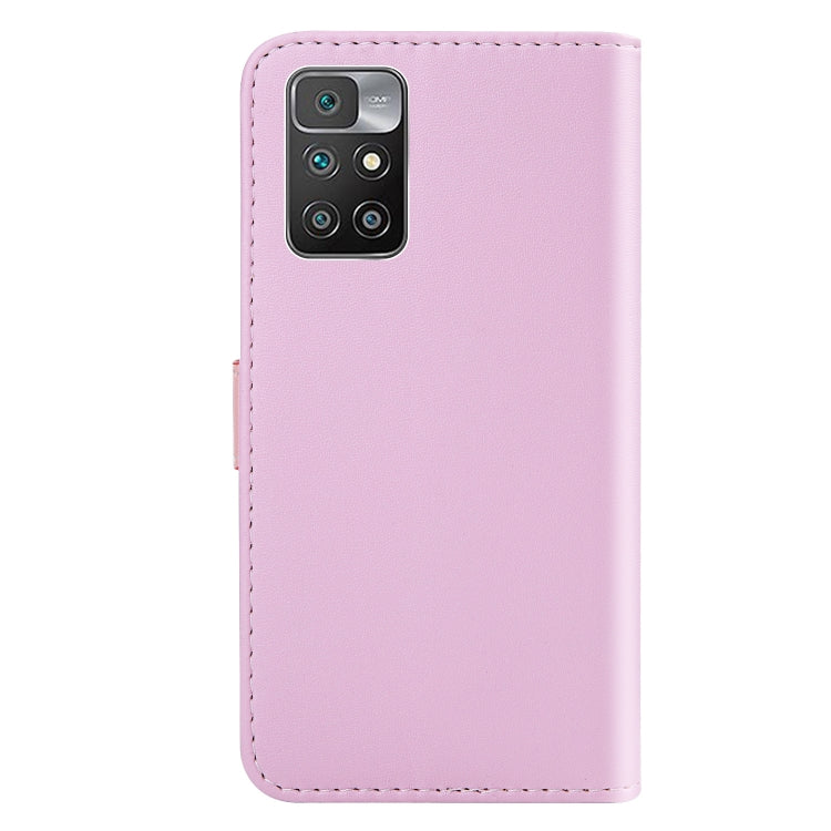 For Xiaomi Redmi 10 Tricolor Stitching Horizontal Flip Leather Phone Case