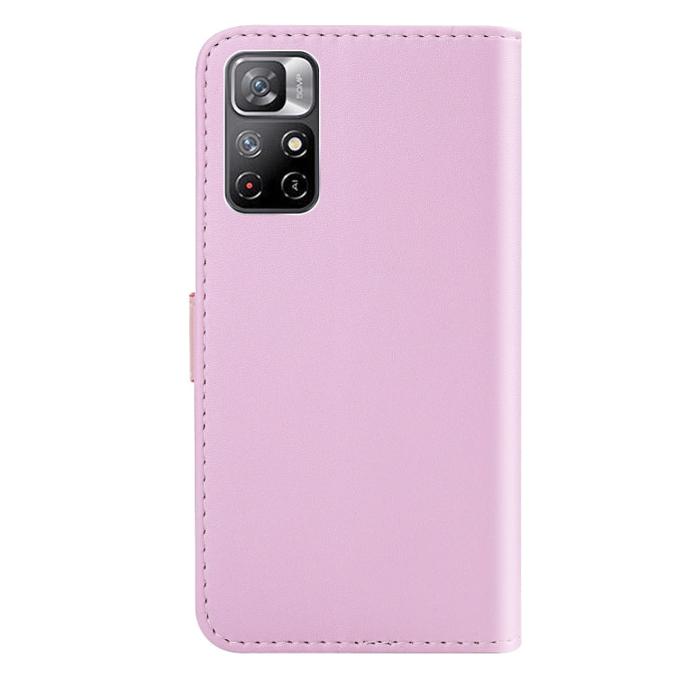 For Xiaomi Redmi Note 11 4G International Version Tricolor Stitching Horizontal Flip Leather Phone Case