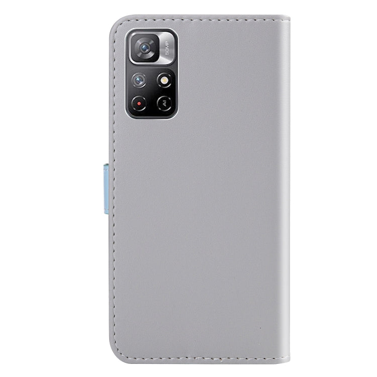For Xiaomi Redmi Note 11 4G International Version Tricolor Stitching Horizontal Flip Leather Phone Case