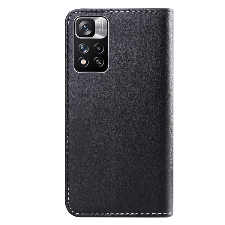 For Xiaomi Redmi Note 11 Pro 4G International Version Tricolor Stitching Horizontal Flip Leather Phone Case