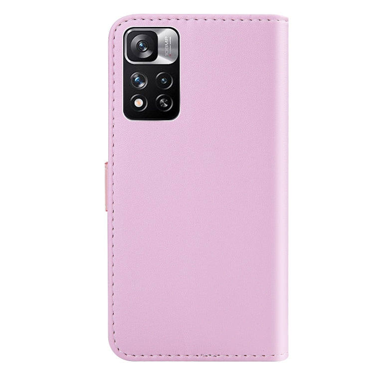 For Xiaomi Redmi Note 11 Pro 4G International Version Tricolor Stitching Horizontal Flip Leather Phone Case
