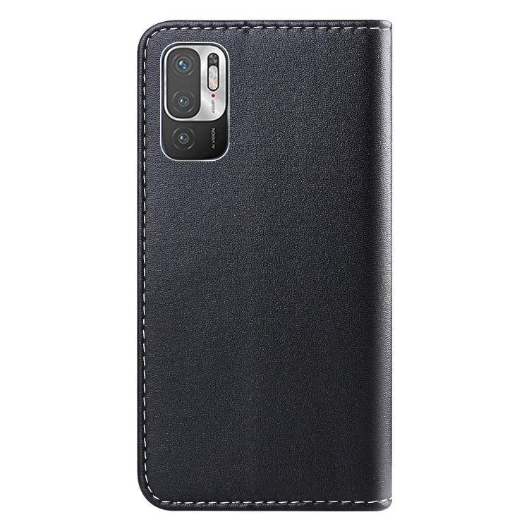 For Xiaomi Redmi Note 10 5G Tricolor Stitching Horizontal Flip Leather Phone Case
