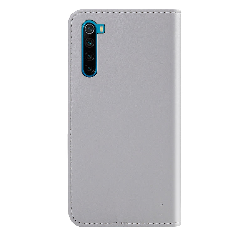 For Xiaomi Redmi Note 8 2021 Tricolor Stitching Horizontal Flip Leather Phone Case